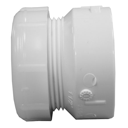 Charlotte Pipe And Foundry 1-1/2in DWV Hub x 1-1/4in Tubular Slip Joint with Nut PTA221